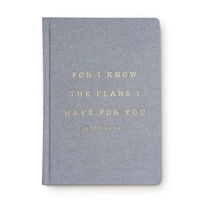 For I Know the Plans Fabric Journal - Sweet Water Decor