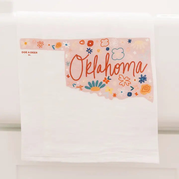Oklahoma Floral Flour Sack Towel - Doe a Deer