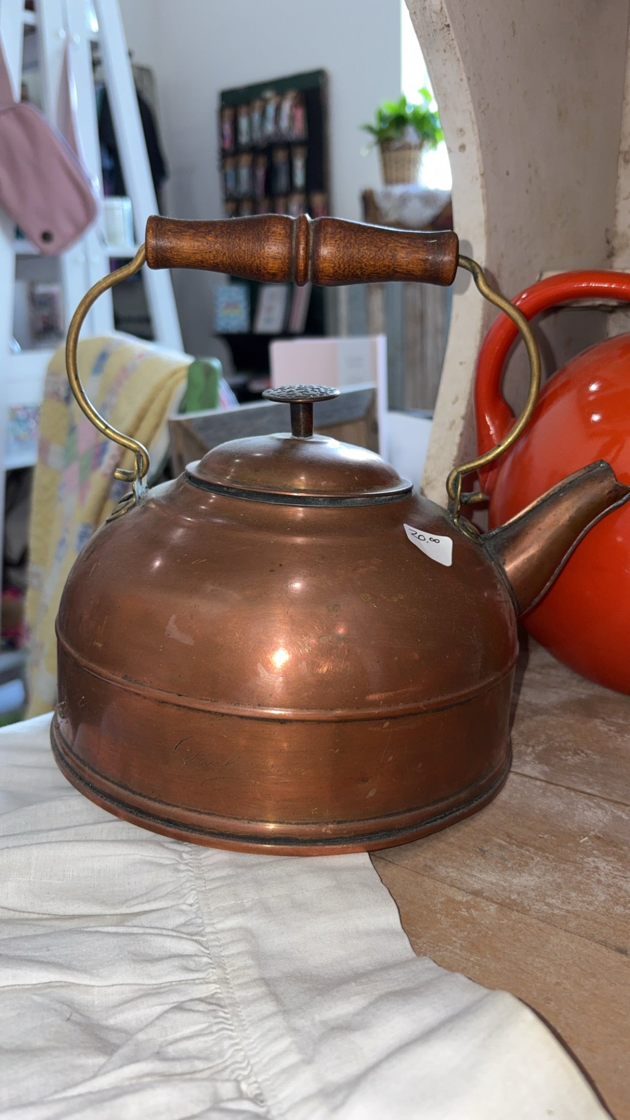 Copper Tea Kettle - Antique