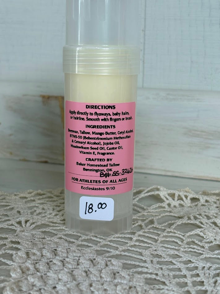 Helmet Hair Slick Stick - Baker Homestead Tallow