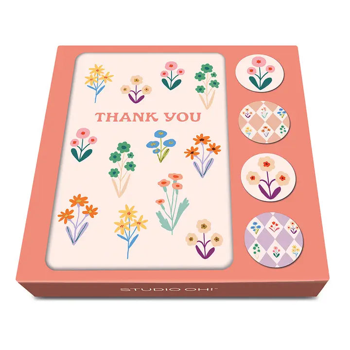Meadow Lane Assorted Note Card Set with Stickers - Studio Oh!