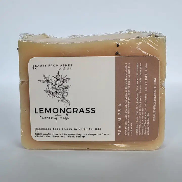Psalms Coconut Milk + Lemongrass Soap - Beauty From Ashes