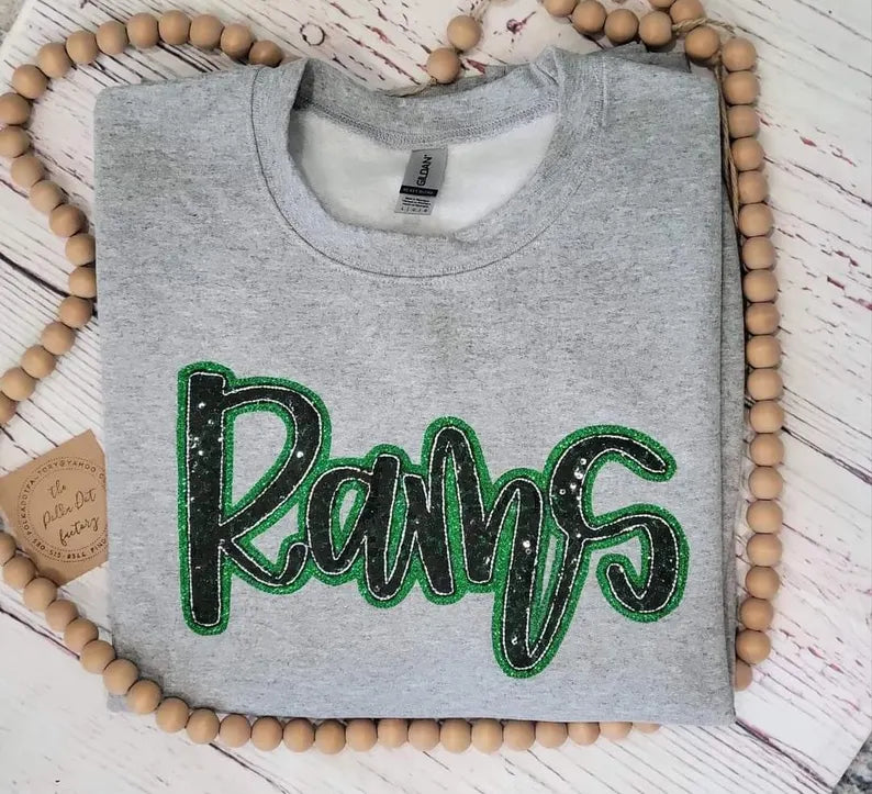 RAMS Sequin glitter sweatshirt - COLOR IS CUSTOMIZABLE-