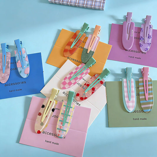 Cute Fruit Snap Hair Clips Set Sweet Pastel Style