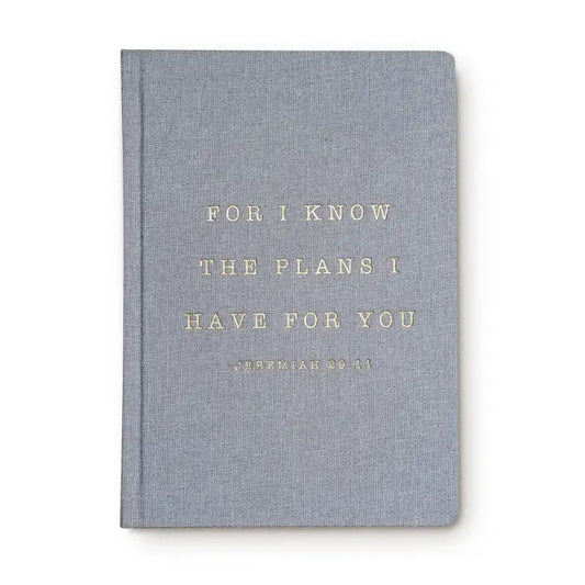 For I Know the Plans Fabric Journal - Sweet Water Decor