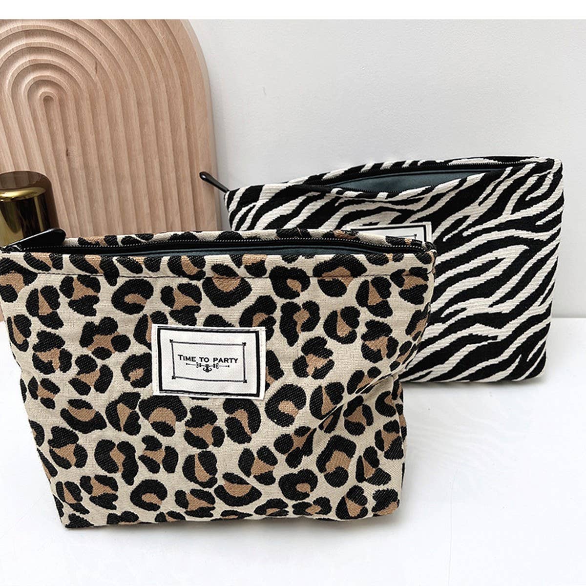 LEOPARD LARGE CAPACITY MAKEUP BAG STORAGE BAG