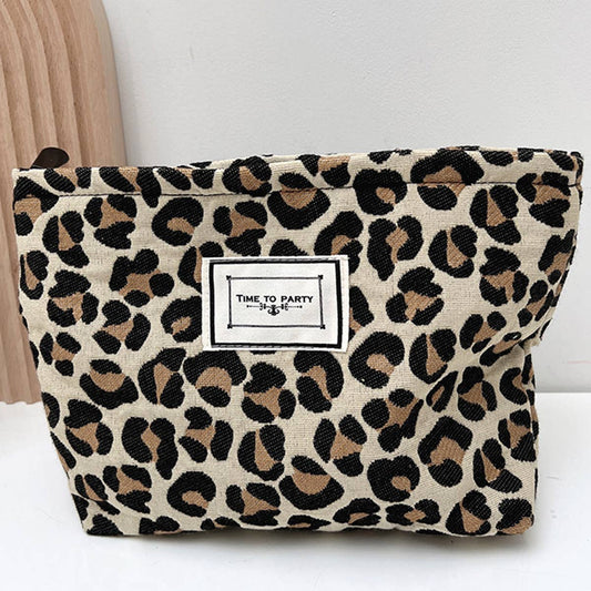 LEOPARD LARGE CAPACITY MAKEUP BAG STORAGE BAG
