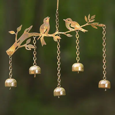 Flamed Birds W/Bells Wind Chime