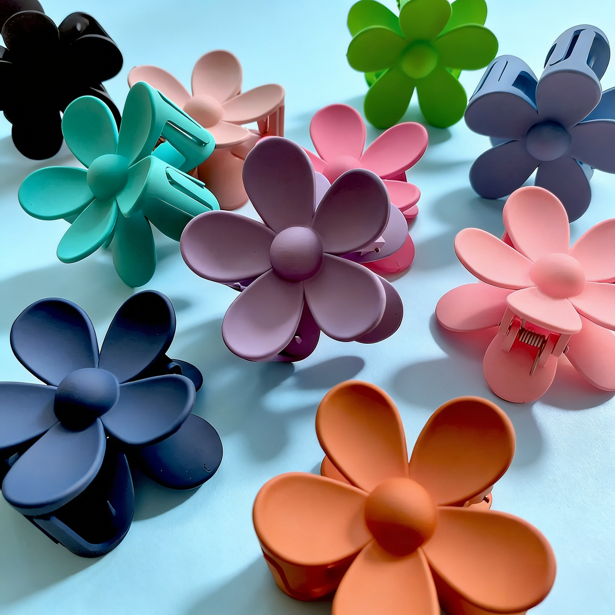 Matte Floral Hair Claw Clip–Cute & Strong Hold