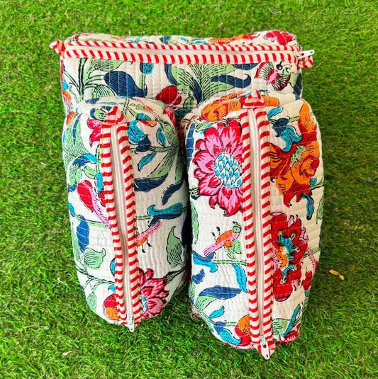 Floral Design Printed Cotton Quilted Daily Wear Women's Bags