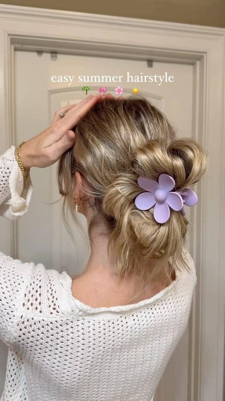 Matte Floral Hair Claw Clip–Cute & Strong Hold