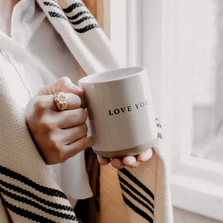 Love You Stoneware Coffee Mug - Sweet Water Decor