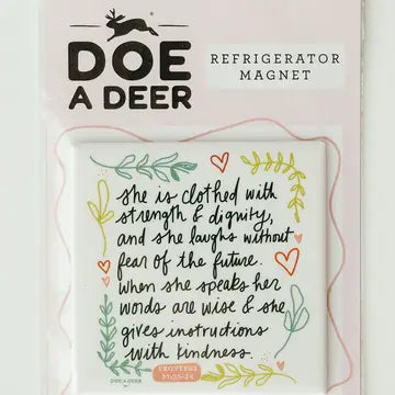 Proverbs 31 Refrigerator Magnet - Doe a Deer