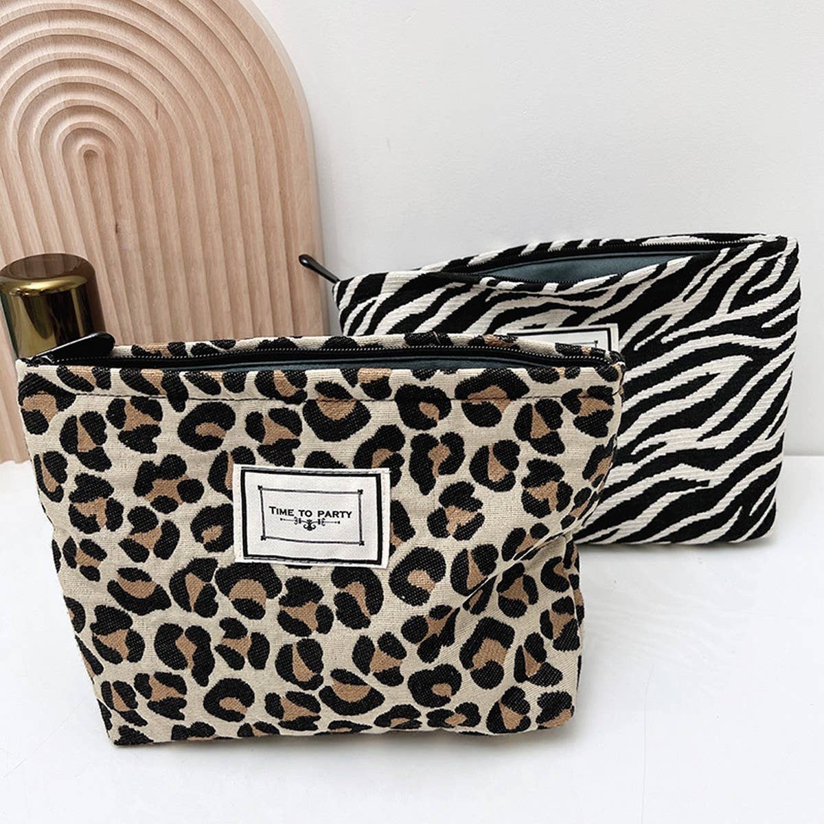 LEOPARD LARGE CAPACITY MAKEUP BAG STORAGE BAG