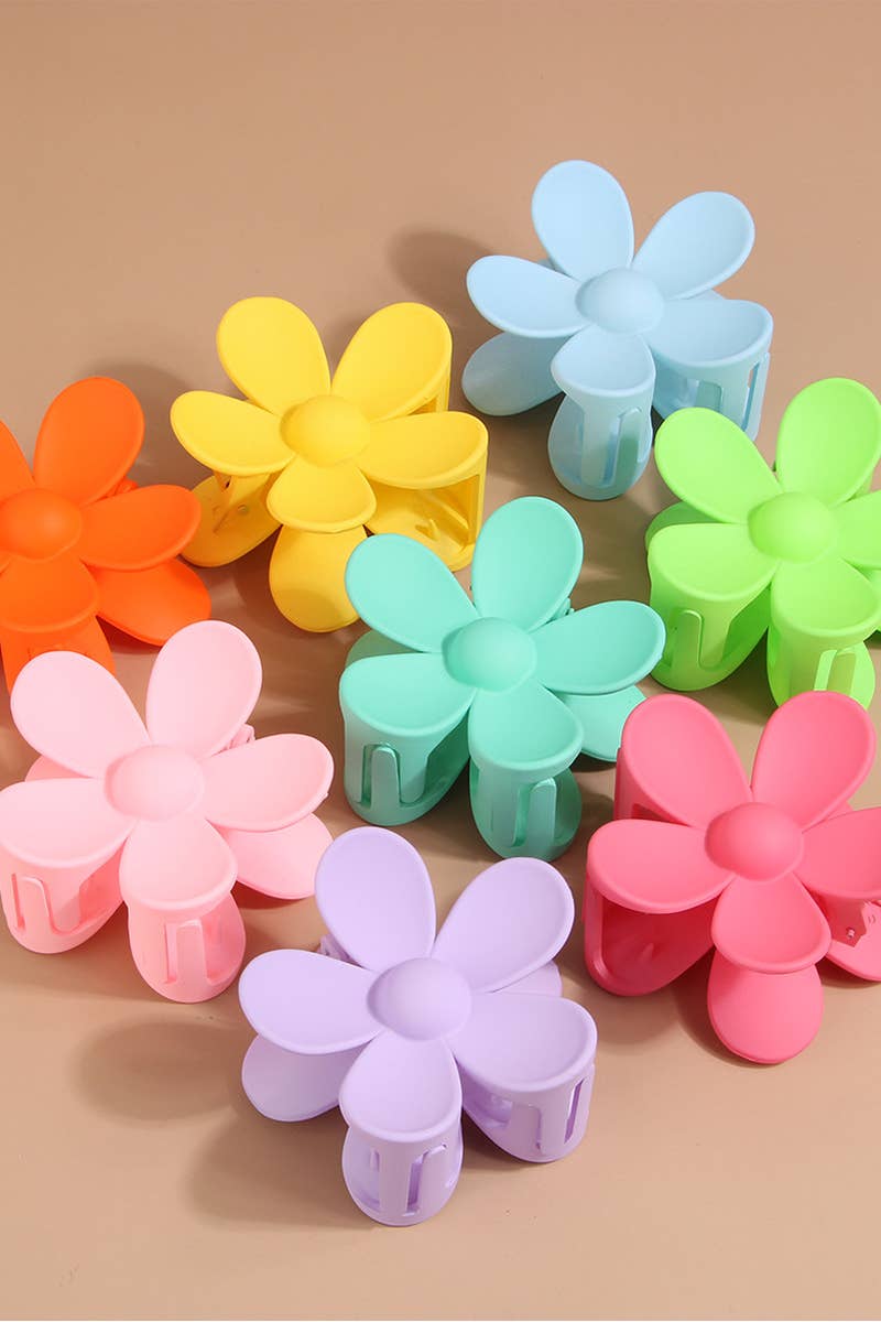 Matte Floral Hair Claw Clip–Cute & Strong Hold
