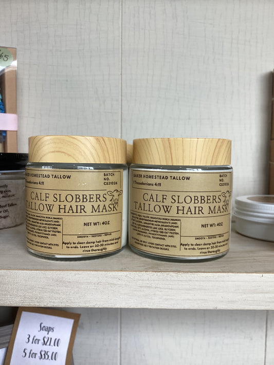 Calf Slobber Tallow Hair Mask - Baker Homestead Tallow