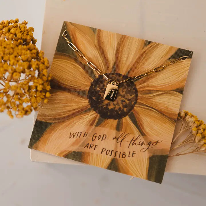 All Things Mini Tag Necklace | Christian Jewelry - Dear Heart