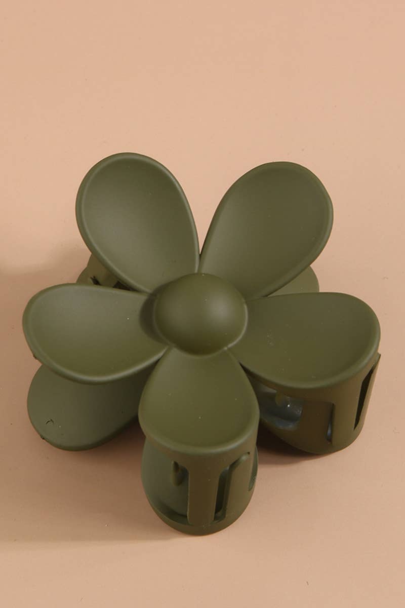 Matte Floral Hair Claw Clip–Cute & Strong Hold