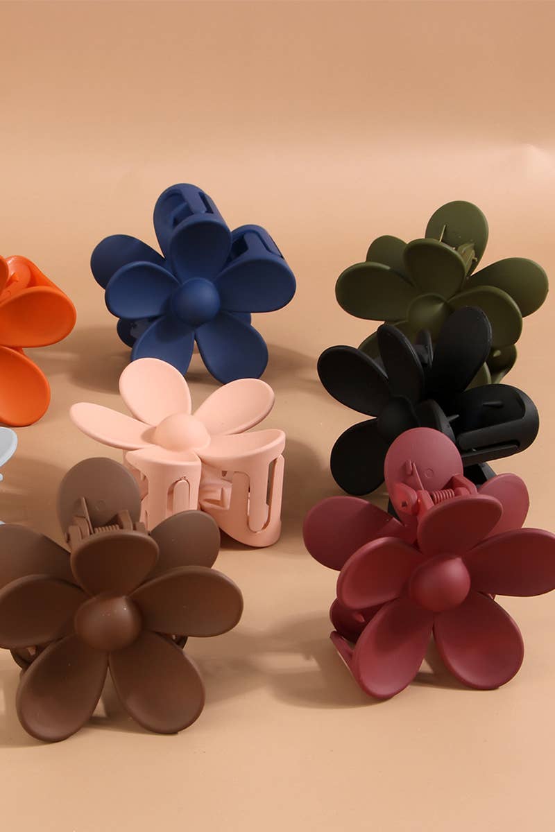 Matte Floral Hair Claw Clip–Cute & Strong Hold