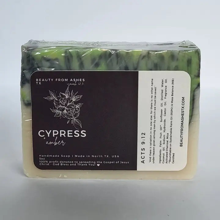 Cypress + Amber Bar Soap - Beauty From Ashes