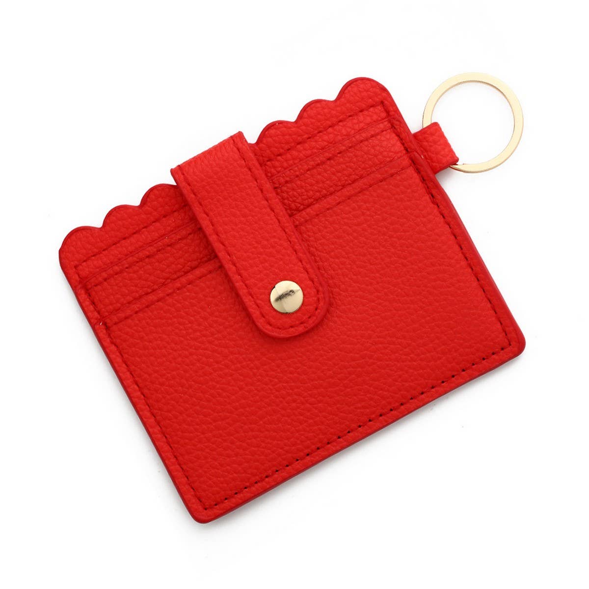 Multi-Card PU Wallet with Keychain & Coin Pocket_CWAB4937