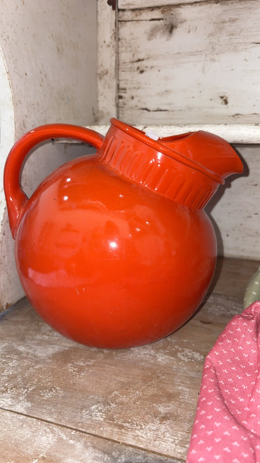 Orange Pitcher - Antique