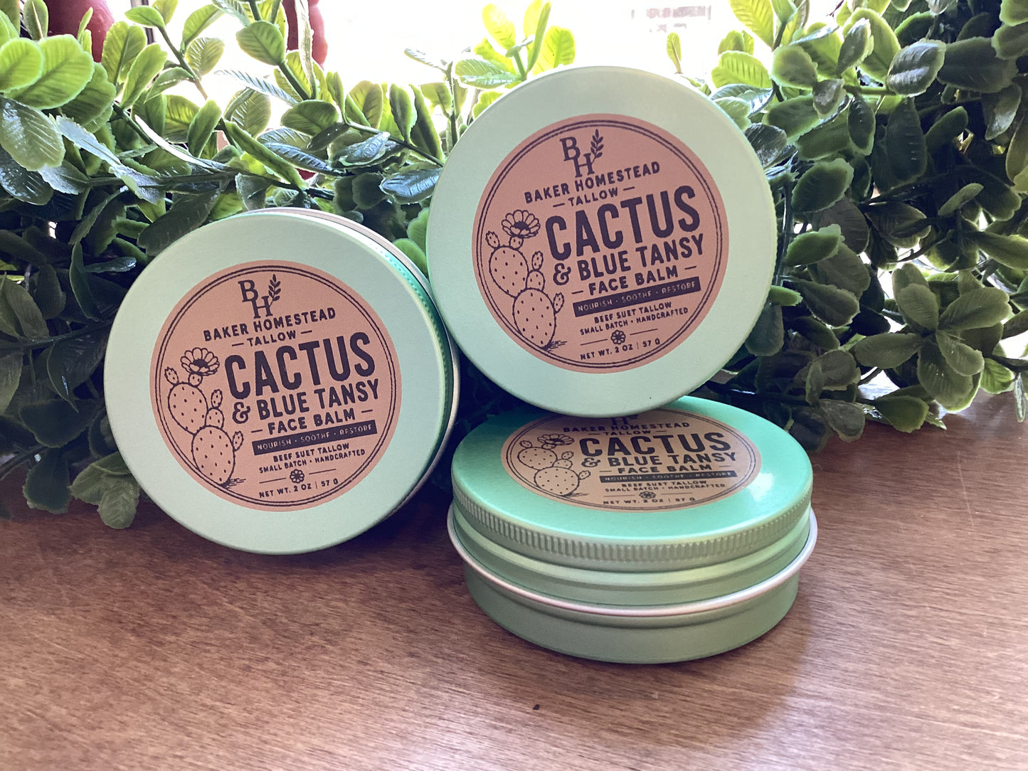Cactus & Blue Tansy Face Balm - Baker Homestead Tallow