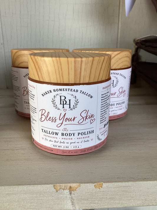 Bless Your Skin tallow body polish