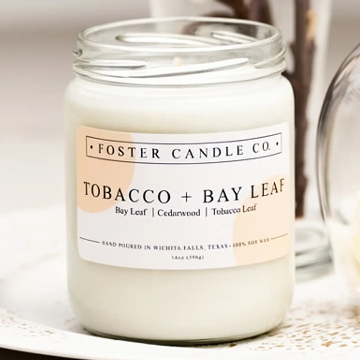 Tobacco + Bay Leaf - Foster Candle Co.