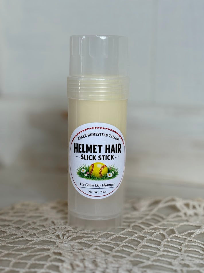 Helmet Hair Slick Stick - Baker Homestead Tallow