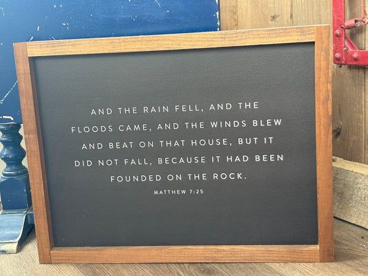 And the Rain Fell, and the Floods Came | Wall Art
