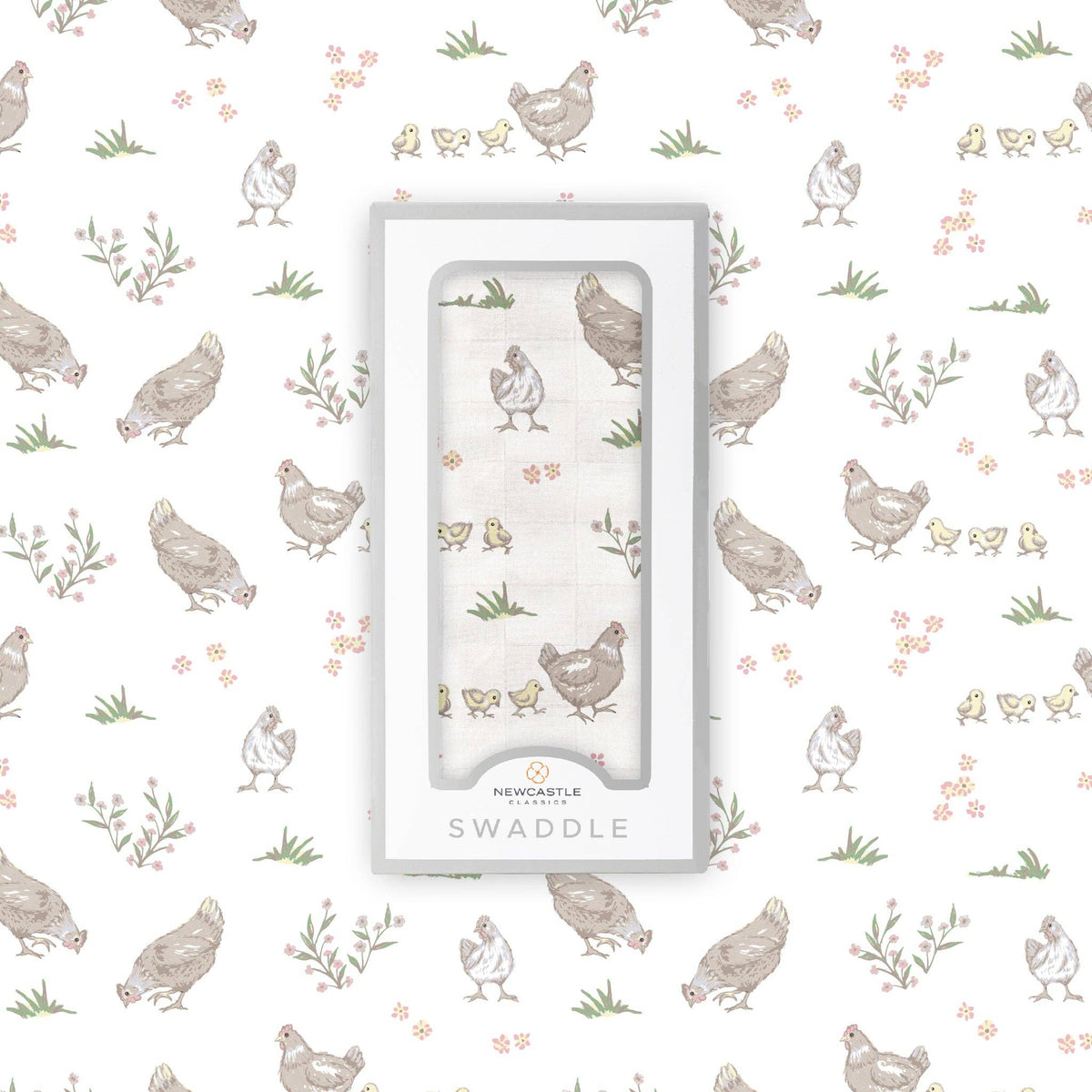Farm Chickens Bamboo Swaddle