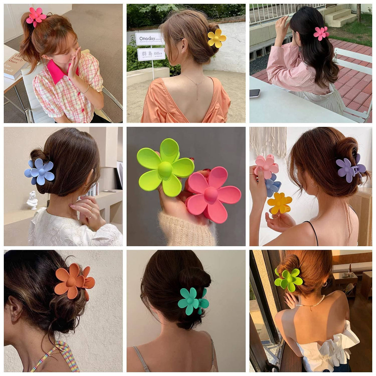 Matte Floral Hair Claw Clip–Cute & Strong Hold