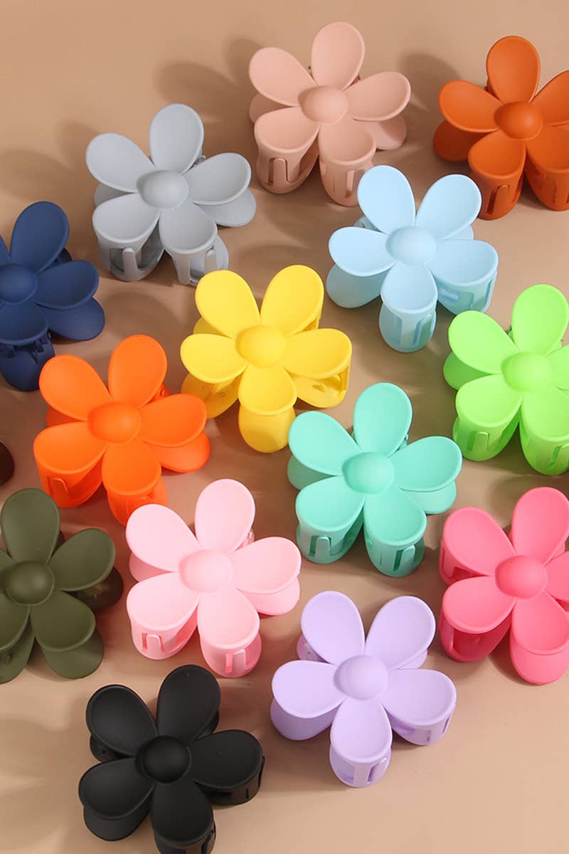 Matte Floral Hair Claw Clip–Cute & Strong Hold