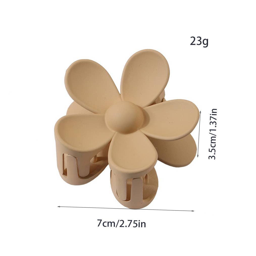 Matte Floral Hair Claw Clip–Cute & Strong Hold