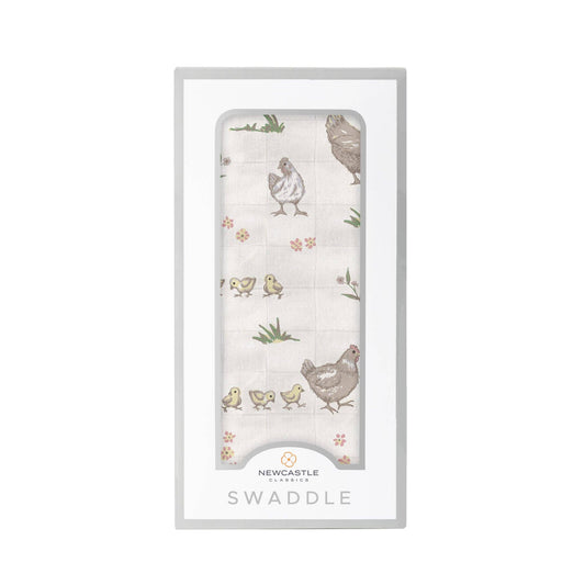 Farm Chickens Bamboo Swaddle