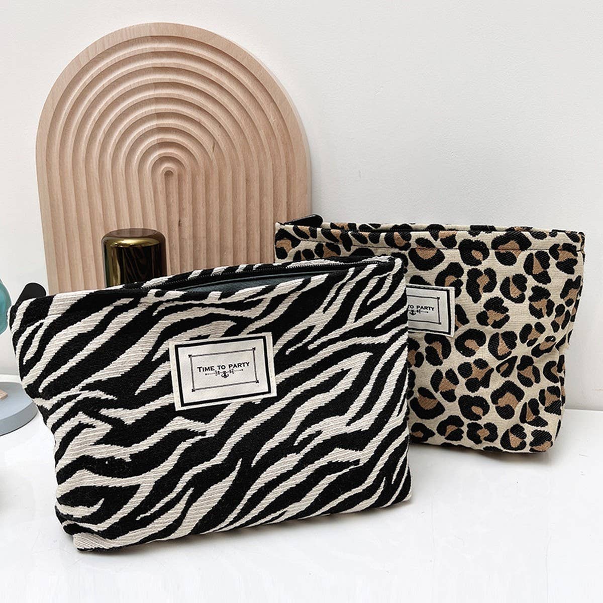 LEOPARD LARGE CAPACITY MAKEUP BAG STORAGE BAG