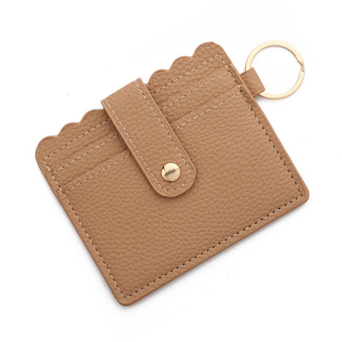 Multi-Card PU Wallet with Keychain & Coin Pocket_CWAB4937
