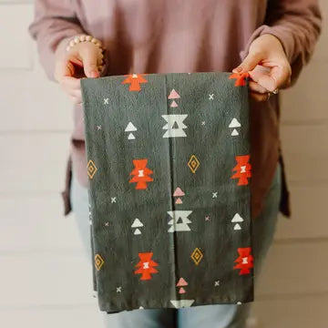 Full Pattern Southwest Vibes Flour Sack Towel - Doe a Deer