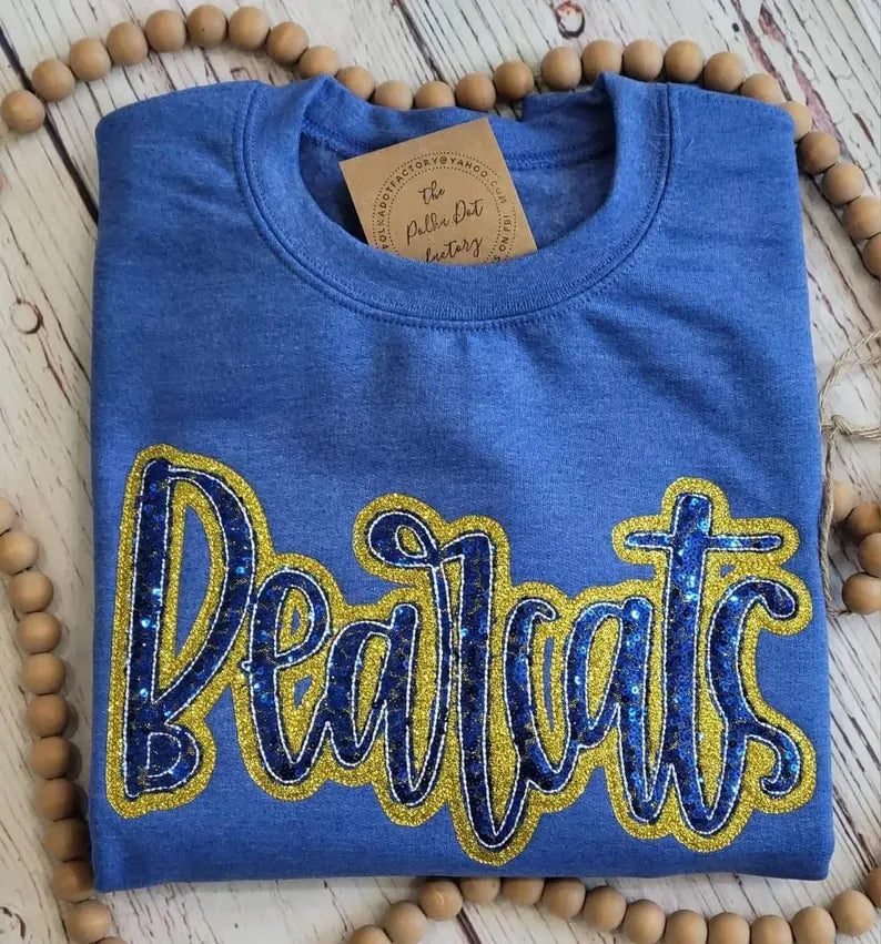 BEARCATS Sequin glitter sweatshirt - COLOR IS CUSTOMIZABLE-