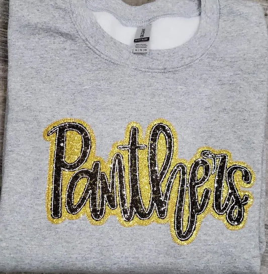 PANTHERS Sequin glitter sweatshirt - COLOR IS CUSTOMIZABLE-
