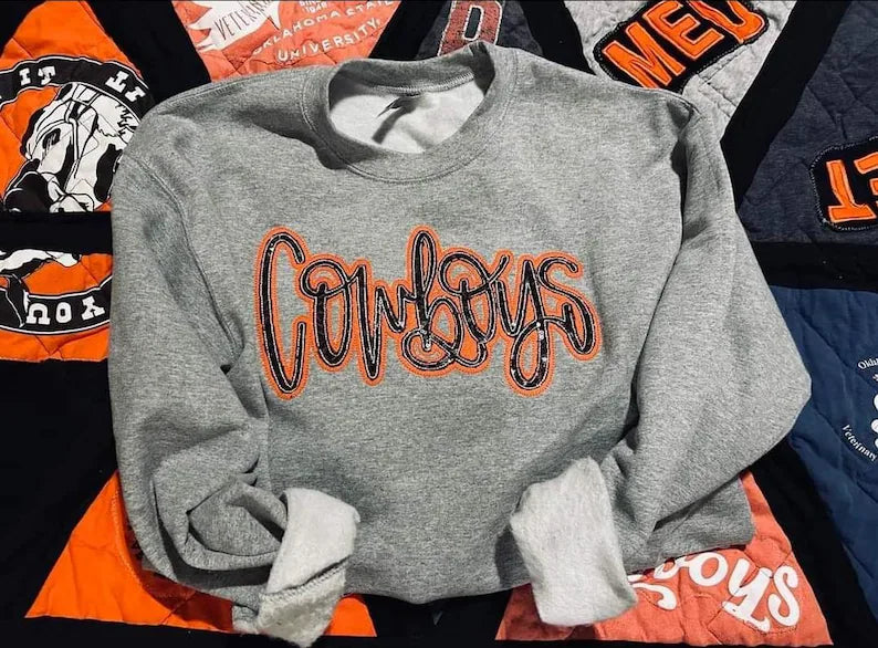 COWBOYS Sequin glitter sweatshirt - COLOR IS CUSTOMIZABLE-