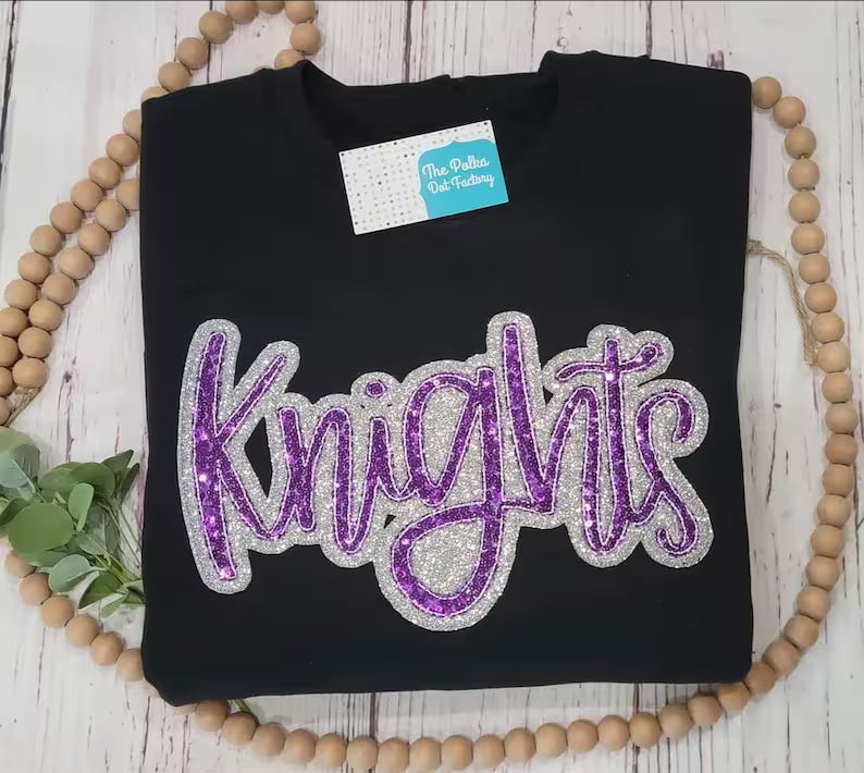 KNIGHTS Sequin glitter sweatshirt - COLOR IS CUSTOMIZABLE-
