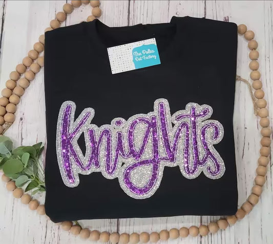 KNIGHTS Sequin glitter sweatshirt - COLOR IS CUSTOMIZABLE-