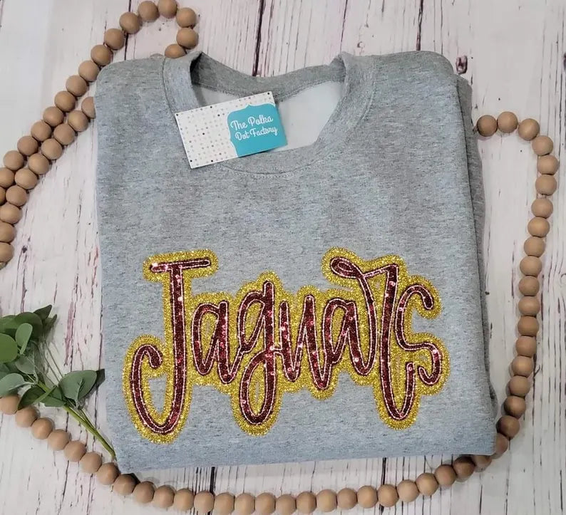 JAUGARS Sequin glitter sweatshirt - COLOR IS CUSTOMIZABLE-